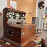 antique Victorian oak tantalus Image 6