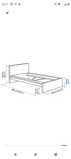 IKEA Malm white single bed