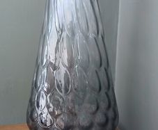 Large Grey Glass Vase