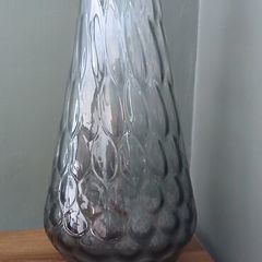 Large Grey Glass Vase