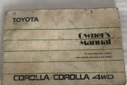 Toyota Corolla 1987-1992 owners manual