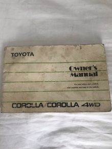 Toyota Corolla 1987-1992 owners manual