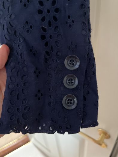 Jacket embroidery anglaise navy