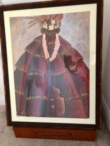Large Poster Size Framed Print "Pensee Musicale" by Valerie Maugeri. Music theme. Teenager or Music Lover or Daughter Gift.