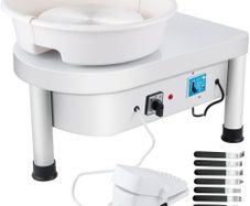 NEW SALE | Pottery Wheel 25CM Pottery Forming Machine 280W Electric Pottery Wheel with Foot Pedal and Detachable Basin Shaping Tool Set for Ceramics Clay Craft DIY Clay