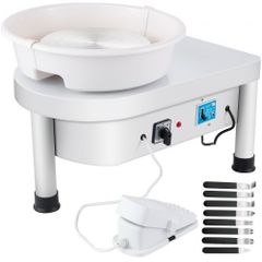 NEW SALE | Pottery Wheel 25CM Pottery Forming Machine 280W Electric Pottery Wheel with Foot Pedal and Detachable Basin Shaping Tool Set for Ceramics Clay Craft DIY Clay