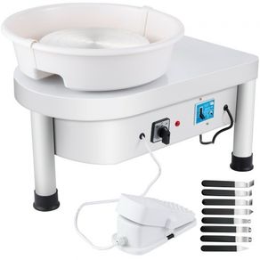 NEW SALE | Pottery Wheel 25CM Pottery Forming Machine 280W Electric Pottery Wheel with Foot Pedal and Detachable Basin Shaping Tool Set for Ceramics Clay Craft DIY Clay