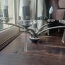 2 polished chrome and glass ceiling lights for sale Image 3