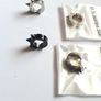 Spike Hoop Earring Stainless Steel Men Women Classic Earrings Steel Magnetic Non-piercing Ear Clips Black & White Image 8