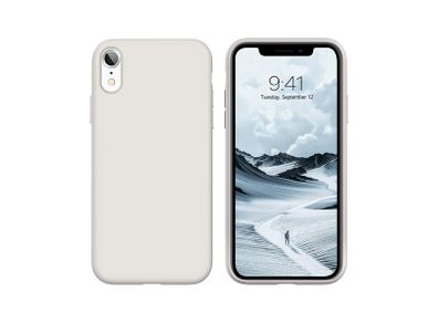 Liquid Silicone Case For iPhone XR Luxury Thin Soft Phone Cover New Grey - FHT7IPXRLK