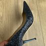 Jimmy Choo navy glitter heels Image 7
