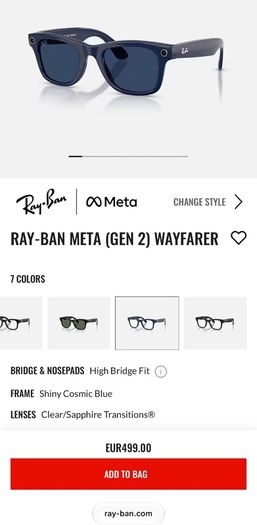 Ray Ban Meta Gen 2 Transitions