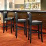 Set of 2 Bar Stools with Backrest Black  - Free Delivery Nationwide Image 7