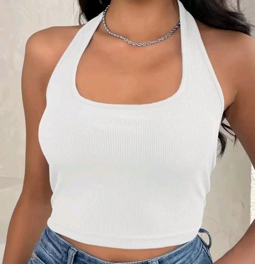 White Brand new Halter neck top