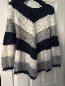 Stripe Fluffy Jumper BNWT