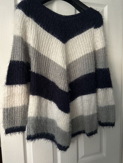 Stripe Fluffy Jumper BNWT