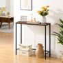 NEW SALE | Console Table, Slim Console Table for Hallway, Metal Frame, Industrial Compact Display Table, Sofa Table for Small Spaces, Entryway, Living Room, Sturdy, Rustic Brown Image 3