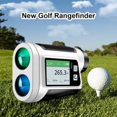Laser Rangefinder with Slope Compensation 650Yards Golf Range Finder with Side Screen Display Flag Locking Vibration for Golfing
