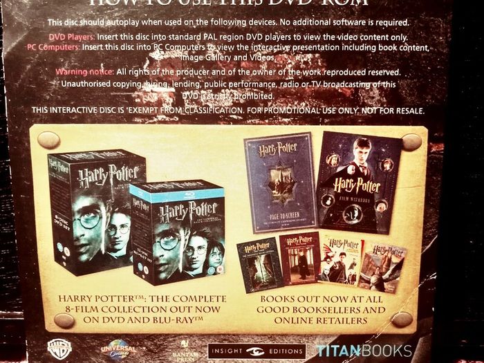 2014. Harry Potter. Special Edition Interactive DVD. ROM