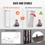 Media Storage Cabinet, 9-layer DVD Shelf Holds up to 756 CDs, Adjustable CD Shelves 27 Compartments, Protects & Organizes Music, Movie, Video Games or Memorabilia Collections, Espresso Image 7