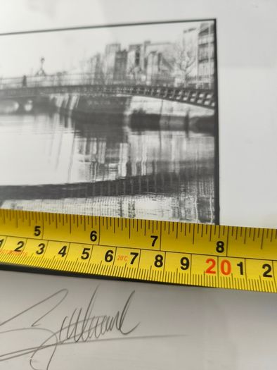 framed Giles Norman official signed photography prints, one of the Ha'penny Bridge from 1988 signed and stamped.