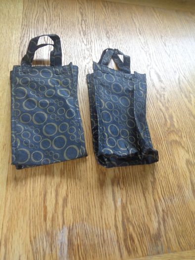 Black & Gold Woven Storage/Gift Bags x 2 for Sale