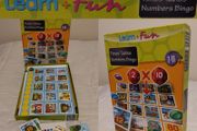 learn + fun times tables numbers bingo game