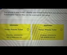 Westlife standing tickets