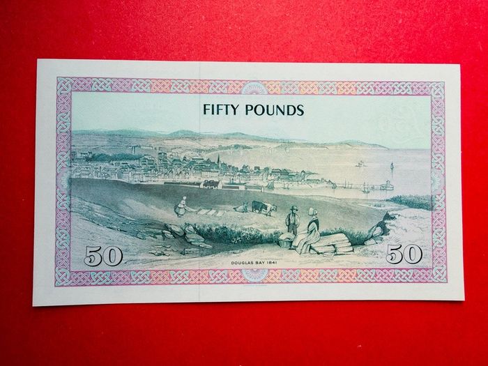 Isle Of Man  50 Pounds  1983. Pick  39a.  DAWSON  SIGNATURE  Scarce ( Uncirculated )
