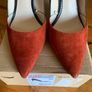 Zara Leather Suede Stiletto Shoes Image 5