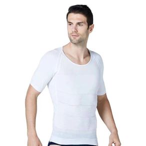 Mens Slimming Body Shaper Seamless Compression Shirt Tummy Control Slimmer Shapewear Gynecomastia Undershirt