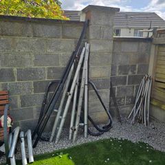 Disassembled trampoline steel galvanised pipes Heavy duty