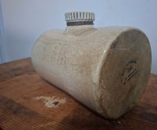 Antique Stoneware 2pt Hot water bottle/Bed Warmer with makers stamp