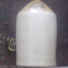 a antique19th stoneware flagon or jar dublin