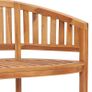 Banana Bench 120 cm Solid Teak Wood Image 4