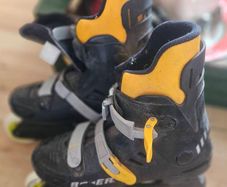 Helmet and Rollerblades