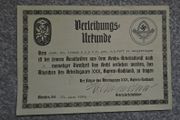 WW2 German Award certificate for the badge of the Arbeitsgau XXX Bayern-Hochland