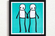 Stik "Holding Hands" Signed framed print