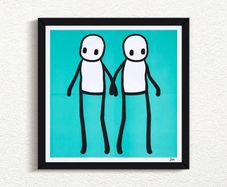 Stik "Holding Hands" Signed framed print