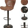 Set of 4 Bar Stools, Faux Leather Bar Chair, Vintage Bar Chair, Image 5