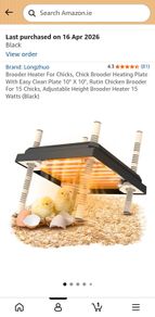 Brooder Heater For Chicks, Chick Brooder Heating Plate With Easy Clean Plate 10" X 10"Chick Brooder For 15 Chicks, Adjustable Height Brooder Heater 15 Watts