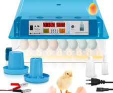 64-Egg Fully Automatic Incubator with Auto Turning and LED Egg Candler