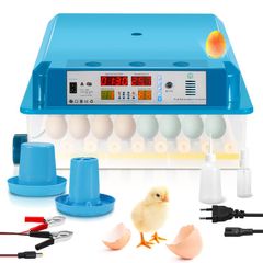 64-Egg Fully Automatic Incubator with Auto Turning and LED Egg Candler