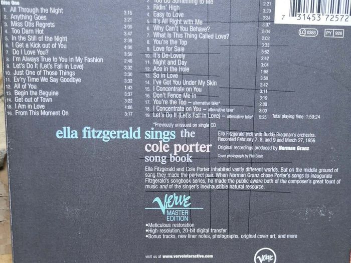 Ella Fitzgerald Sings the Cole Porter Songbook (2 x CD)