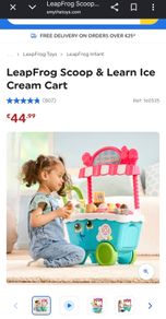 Leap Frog Interactive Ice Cream Cart
