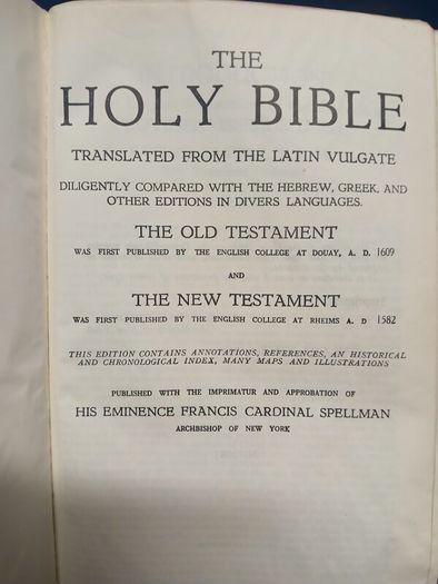 Vintage Douay Bible