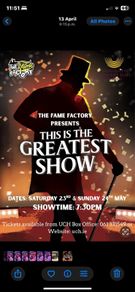 The fame factory - this is the greatest show 8 tickets