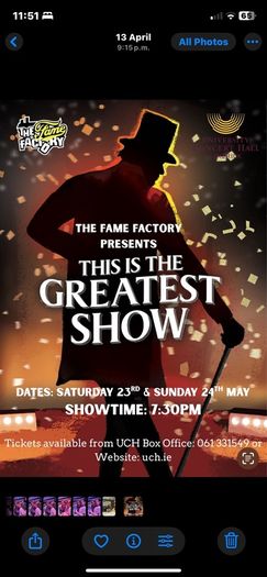 The fame factory - this is the greatest show 8 tickets