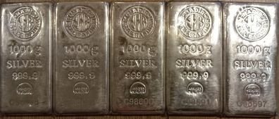 Silver Bar 1kg Kilo