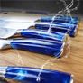 Complete Blue reen Handle Set Knives 9 pcs Engrave your Name/Symbols By Di'Casteel Image 4